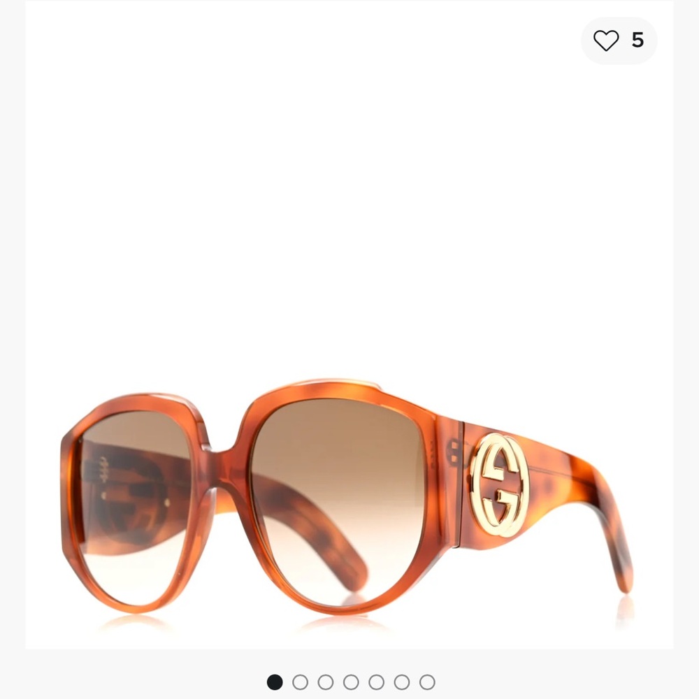 Acetate Oversized Interlocking GG0151S Sunglasses Tortoise Like New - Picture 16 of 16